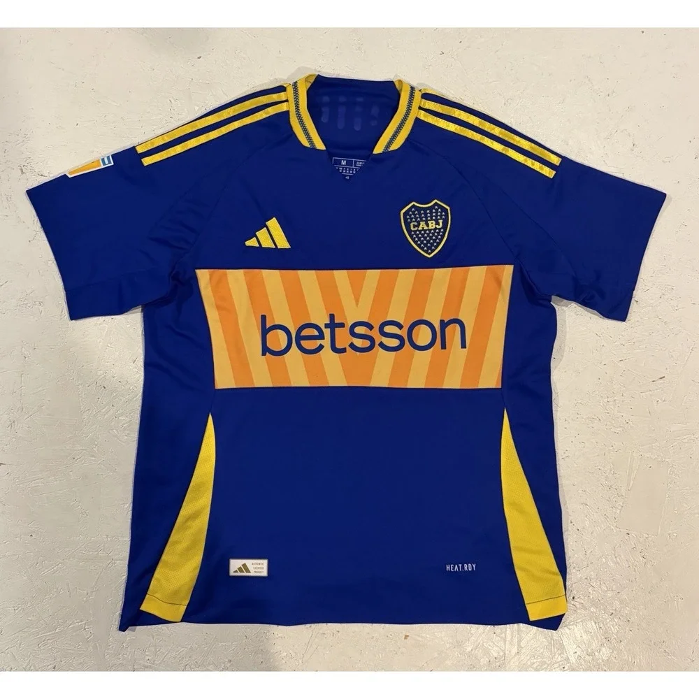 Club Atletico Boca Juniors Adidas 2024 Home Jersey Size Medium Slim Soccer